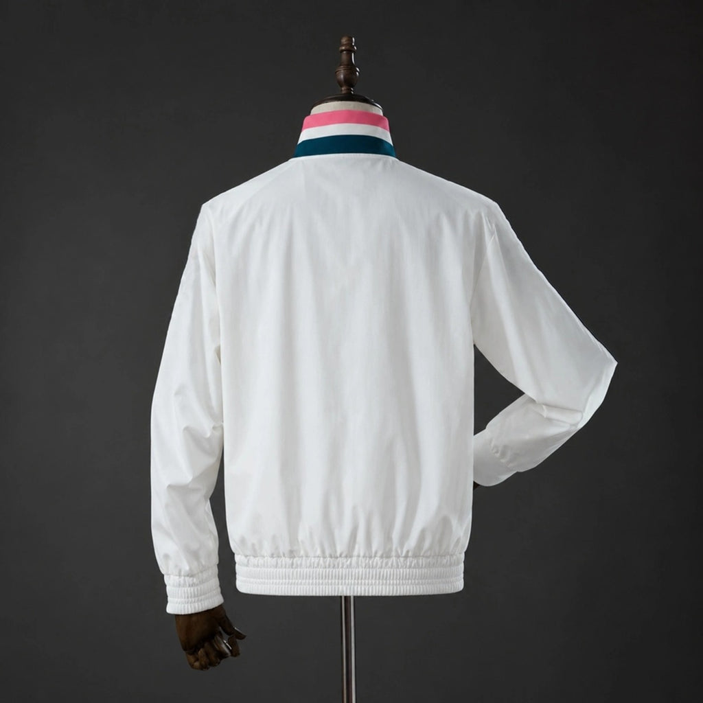 Real Madrid White, Green, And Pink Windbreaker